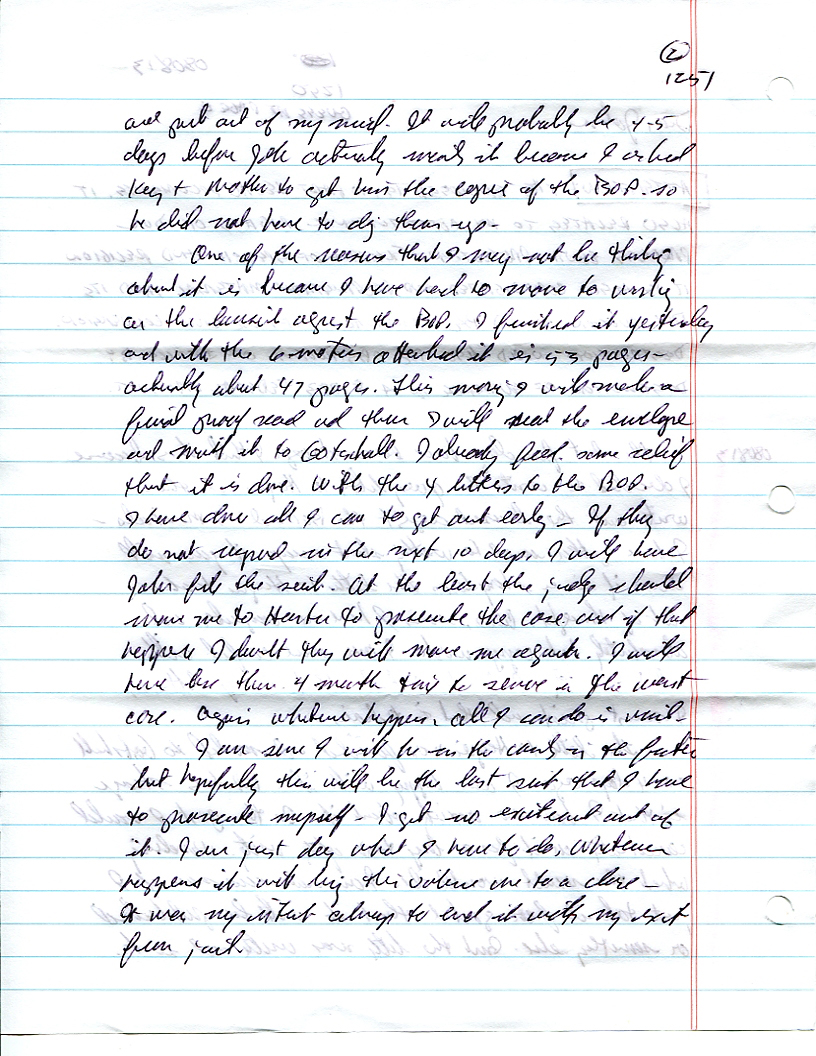 Dr John WorldPeace 2008 Prison Journal